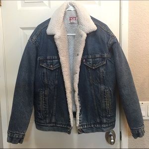 Vintage Levis Sherpa Lined Denim Jean Jacket